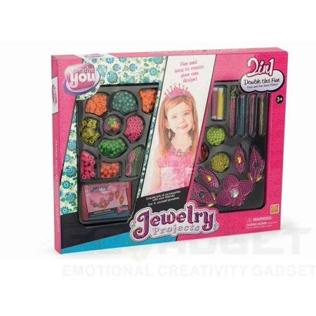 Big Daddy 2 In 1 Earring And Necklace Making Kit – Make Your Own Jewelry And Accessories By Yourself With Assorted Colorful Beads And Strings - Do It Yourself DIY Earring And Necklace Making Kit