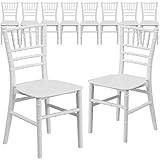 Flash Furniture 10 Pk. Kids White Resin Chiavari Chair