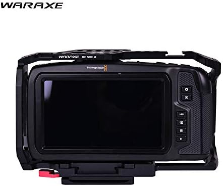 WARAXE BMPCC 4k Cage Built-in QR Plate Fits Arca Swis Full Cage Half Cage in One for Blackmagic Design Pocket Cinema Camera Accessories