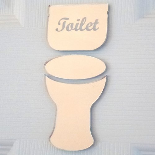 Super Cool Creations TOILET sign mirror 50cm x 24cm
