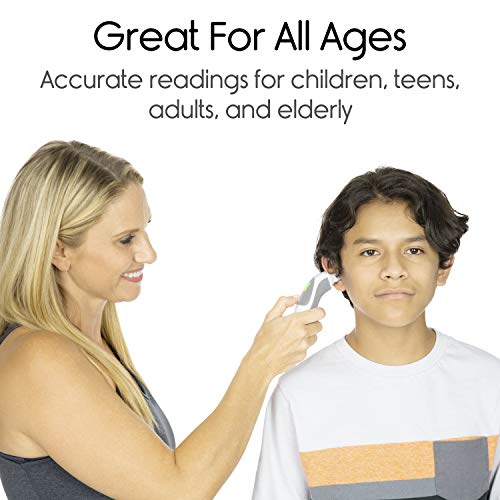 Vive Precision Fever Thermometer - Digital Infrared Forehead and Ear Temperature Device - Tympanic, Head Instant Read For Kids, Baby, Child, Adults, Pets - Dual Medical, Portable No Touch Home Reading - Thumbnail 3