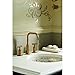 Kohler Bathroom Faucet by, Bathroom Sink Faucet, Purist Collection, 2-Handle Widespread Faucet with Metal Drain, Vibrant Moderne Brushed Gold, K-14406-4-BGD