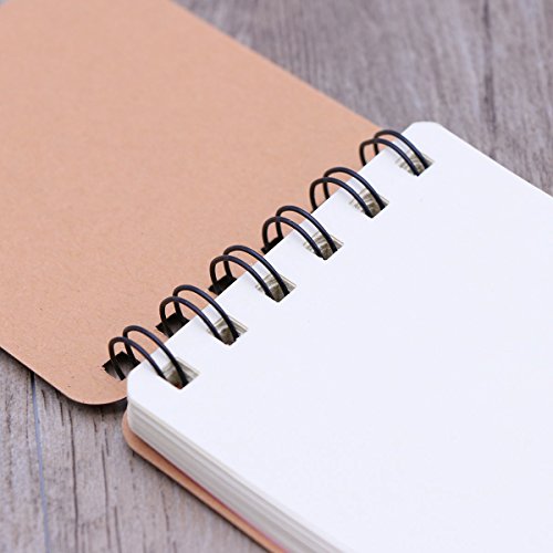 TOYMYTOY Brown Kraft Paper Notebook Small Spiral Notebooks and Journals Set for Writing Drawing,Pack of 12 - Thumbnail 4