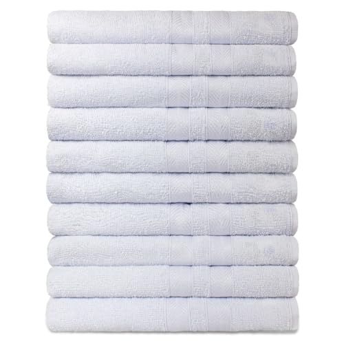 Kit 10 Toalhas Banho para Hotel 100% Algodão Caricinha - Branca