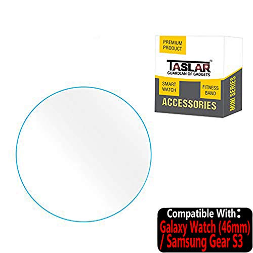 Taslar Screen Protector Arc Edge Tempered Glass Scratch Protector Guard Card for Samsung Galaxy Watch (46mm) 2018 / Sams