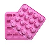 Babycola's Mum 2Pcs Pig Molds, Silicone Mold for Chocolate, Sweet Moulds Tray Candy Cookie Cake Topper Jelly Baking Ice Molds, Soap Etc