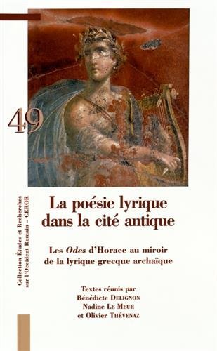 La  poésie lyrique dans la cité antique