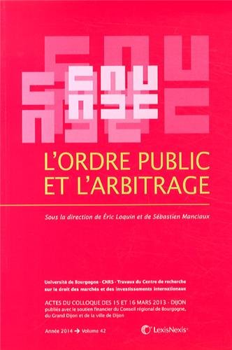 L' ordre public et l'arbitrage