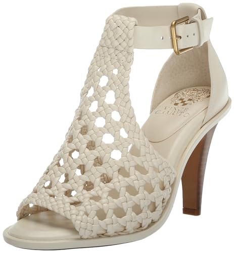 Vince Camuto Women’s FRASPER Heeled Sandal, Creamy White, 10