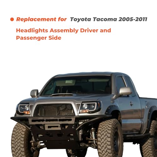 labwork Faros de tubo LED de repuesto para faros delanteros Toyota Tacoma 2005-2011 (lado del pasajero y del conductor)