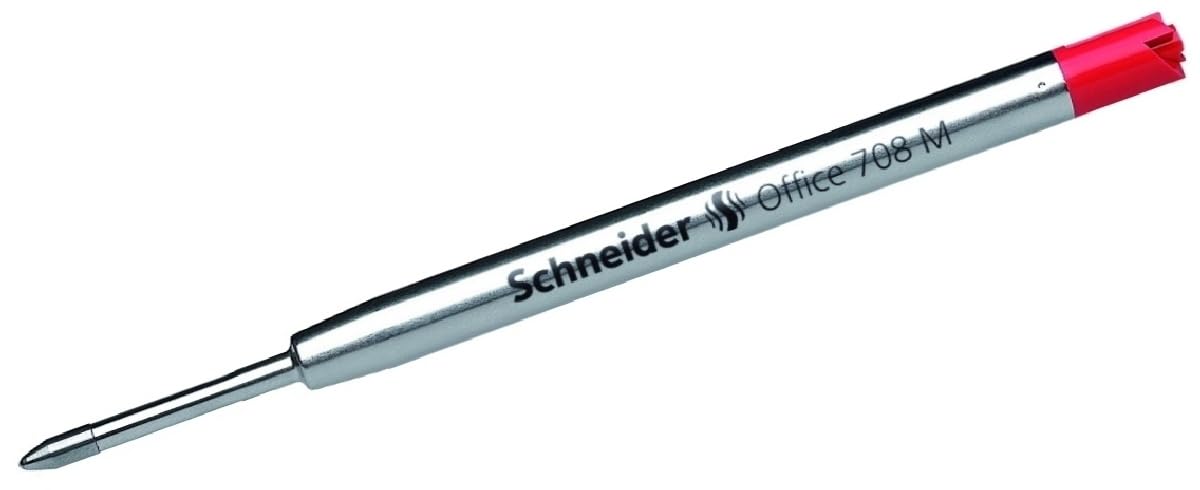 Schneider Office Writing Instruments Ballpoint Pen 708, Permanent Ink, M, Red