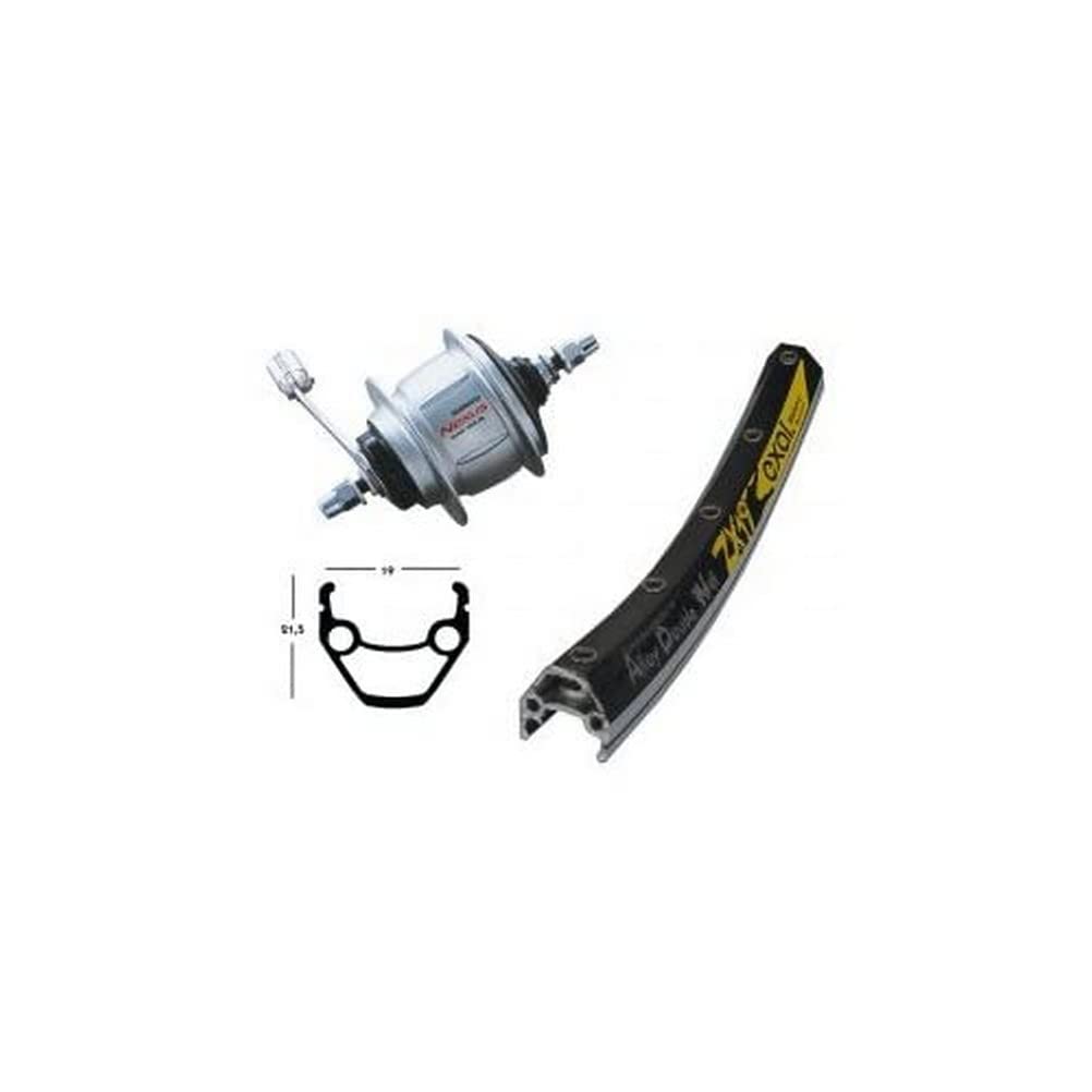 Bike-Parts Unisex – Adult H Wheel 75RB Hub Balance Bike, Silver, 1 Size