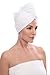 Texere Women's Viscose from Bamboo and Cotton Terry Spa Hair Towel - Quick Dry, Absorbent and Lightweight Hair Wrap Towel with Loop and Twist Closure(Tya, Natural White, U)