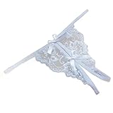 HP95(TM Women Panties Open Fork Transparency Tanga Underwear Lingerie (White)