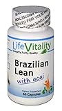 Brazilian Lean w/ Acai by Life Vitality, 60 Capsules, Offers All Natural Weight Loss with Acai (4:1), Garcinia Cambogia, Green Tea, Caffeine, Apple Cider Vinegar, Kelp, Grapefruit. Effective and Safe.