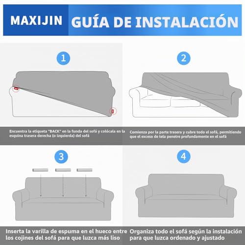 MAXIJIN Thick Velvet Sofa Cover for 3 Seater, Super Elastic Non Slip Sofa Cover, Pet Friendly 1 Piece Furniture Protector (3 Seater, Khaki)