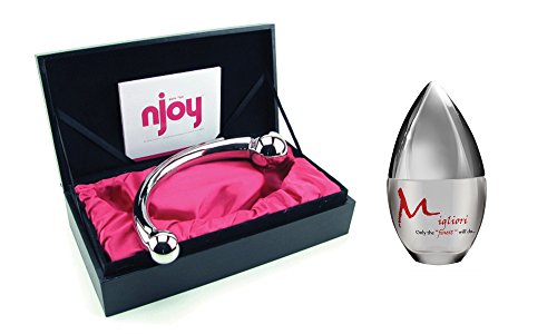 Beautiful high end Njoy Pure Wand paired with Migliori premium silicone-based lubricant (30 ml)