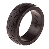 Heavy Duty Silicone Wedding Ring THICKEST & Strongest Wedding Bands w/Unique Designs- for Our Toughest Customers- Easy Exchanges