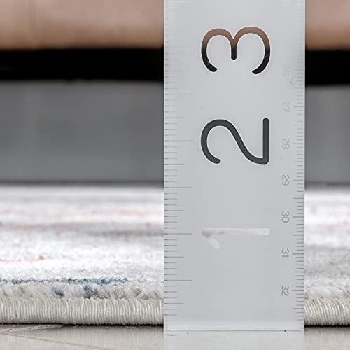 Well Woven Ollie Vintage Ivory Tribal Diamond Stripes Pattern Area Rug