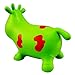 AppleRound Green Cow Bouncer with Hand Pump, Inflatable Space Hopper, Ride-on Bouncy Animal