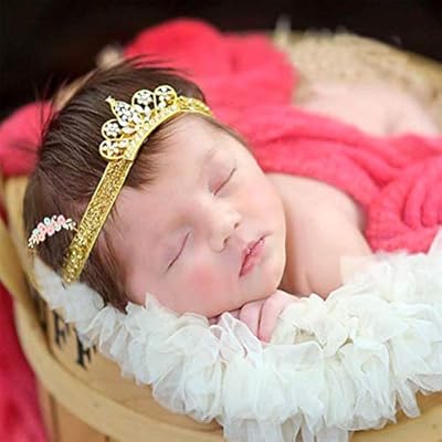 Gold Crown Headbands For Baby Girls Boys Toddler Princess Hair