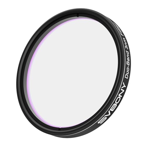Svbony SV220 Filtro per Telescopio, H-Alpha e OIII, 3 nm Doppia Banda 2" Filtro Nebuloso, Imaging con Alone Minimo, Compatibile con Full Frame, Accessorio per Telescopio OD5, per Astrofotografia