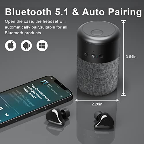 BJ Bluetooth Speaker with Earbuds 2 in 1, Portable Mini Speakers