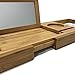 - THIS ONE HAS A MIRROR - Our Luxury Bamboo Bathtub Tray / Bathtub Caddy with MIRROR also comes with Extending Non Slip Sides, Wine Glass Holder, 2 Removable Storage Shelves & Much More