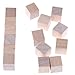 CoscosX 100 Pcs Natural Wood Blocks Unfinished Wooden Cubes for Crafts DIY Supplies