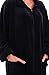 Del Rossa Women's Fleece Robe, Soft Zip-Front Bathrobe, Small Medium Black (A0300BLKMD)