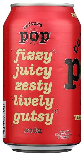CULTURE POP SODA WATERMELON & LIME PROBIOTIC SODA, 12 FZ