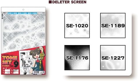 Deleter Screen Tone Set of 4 Sheets [ Volume 9: Mood Patterns ] for Comic Manga Illustration [ B4 Size: 14.25" x 9.96" ]