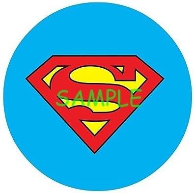SDore Superman 8" Round Edible Birthday Cake Topper Frosting Sheet Icing Decoration