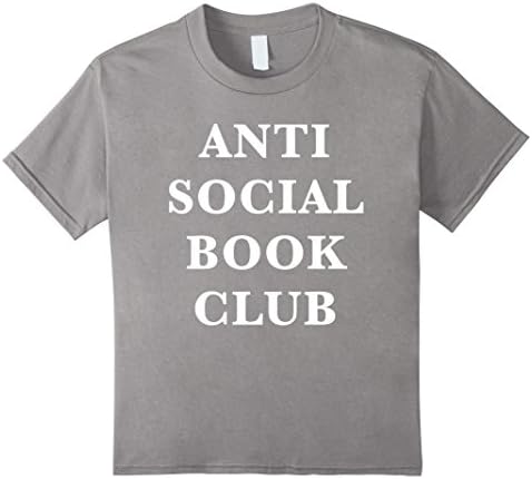 Kids Anti Social Book Club T-Shirt 6 Slate