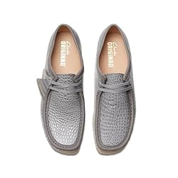 Clarks Men's Wallabee Oxford, Grey Croc Print