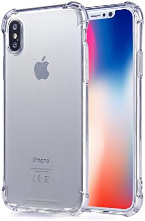 iPhone X TPU case with tempered glass protector, Yadik Compact Crystal Transparent Clear Soft Gel TPU Cover Shell Skin for Apple 5.8" iPhone X /iPhone 10 (smoke)