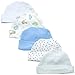 Spasilk Baby-Boys Newborn 5 Pack Cotton Hats, Blue Dino, 0-6 Months