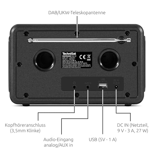 TechniSat DIGITRADIO 550 IR - Internetradio mit 10 Watt RMS Stereo-Sound (DAB+, UKW, WLAN, Bluetooth, Farbdisplay, Fernbedienung & App-Steuerung, Wecker-Funktion) 2