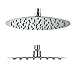 SR SUN RISE Fixed Mounted 10 Inch 304 Stainless Steel Rainfall Shower Head Round Rain Showerhead Ten Layer Sliver Polished Chrome Finish 2.5gpm (Shower Arm Not Included)