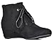 DREAM PAIRS Women's Ramona Black Low Wedge Heel Ankle Bootie Size 7 M US