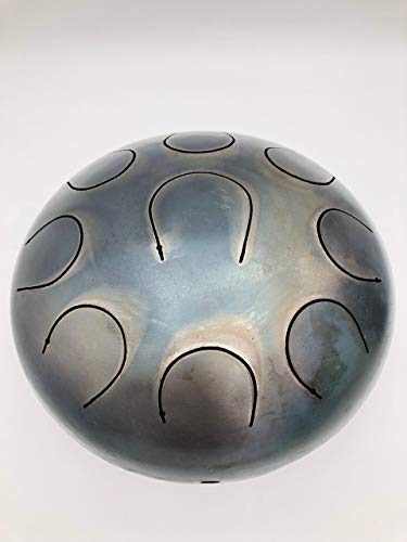 Handpan Tongue Drum 9 Tones Steel 22 cm 9 inches Amazing Sound (Bag and Sticks included)