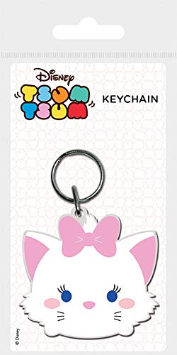 Disney Tsum-Marie Kitten Rubber Keychain, Multi-Color, 4.5 x 6cm