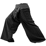 SPECIAL 2 Tone Thai Fisherman Pants Yoga Trousers Free Size Cotton Gray and Charcoal