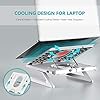 Laptop-Stand-Jelly-Comb-Ergonomic-Notebook-Riser-Desk-9-Level-Adjustable-with-Foldable-Legs-Phone-Holders-and-Cooling-Design-for-Macbook-Tablet-Book-ComputerDesktop-Monitor-White Laptop Stand, Jelly Comb Ergonomic Notebook Riser Desk 9-Level Adjustable with Foldable Legs, Phone Holders and Cooling…