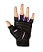 Bionic Women's Cross-Training Fingerless Gloves, Gray/Purple, Medium