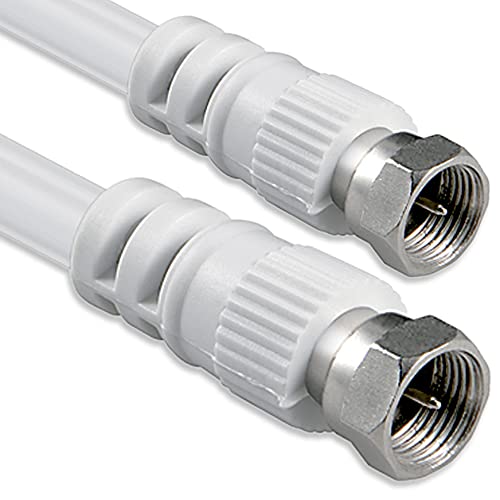 1aTTack Coaxial Connection Cable Antenna Cable Sat Cable F-Connector Coaxial Male to Coaxial Female Double-Shielded / Triple Shielded / Quadruple Shielded / 75 db / 85 db / 100 db / 110 db / 120 db / 125 db SAT weiß F-F 75db 5,0 Meter