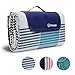 ZOMAKE Waterproof Picnic Blankets 79''x59'' - Extra Large Picnic Blanket for Outdoors - Foldable Picnic Mat with Straps - Portable Picnic Mats for Picnic Camping(Gray Blue)