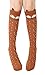 BogiWell Girls Cute Animal Socks Cotton Over Calf Knee High Socks Brown Fox