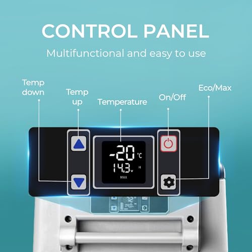 EUHOMY 12 Volt Car Refrigerator, 48QT(45L) Car Fridge Electric Cooler APP Control, 12V /-4℉~68℉, Portable Refrigerator for Camping, Travel, Truck
