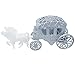 Mini Cinderella Horse & Carriage Coach Set Cake Topper Centerpiece Keepsake - Silver